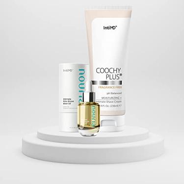 Imagem de Creme de Barbear Íntimo Coochy Plus Sem Fragrância + NOURIA Pré-barba Elixir Kit de óleo hidratante - HydroLock & MOISTURIZING PLUS Hidratação Contínua Relevantes Queimadura de lâmina Cabelo encravado