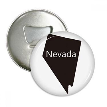Imagem de Nevada - Emblema multifuncional com ímã de geladeira e mapa dos Estados Unidos da América