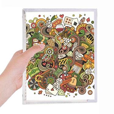 Imagem de Caderno de ilustração de fichas de pôquer de cassino com folhas soltas recarregáveis, diário de papelaria
