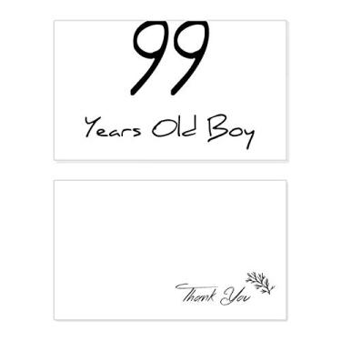Imagem de 99 anos menino idade longevidade cartão de agradecimento aniversário saudação casamento apreciação