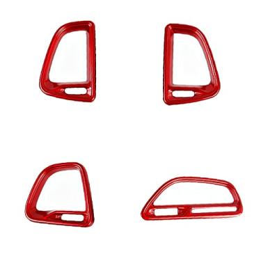 Imagem de TOTMOX Guarnições de tampa de saída de ar condicionado do console central, compatível com Dodge Challenger 2015-2019, estilo fibra de carbono