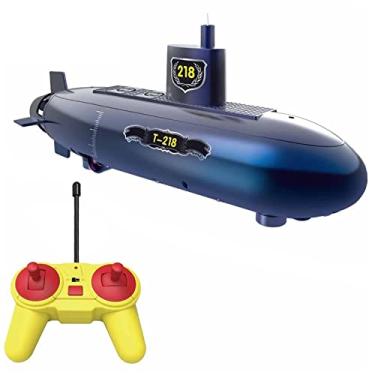 Imagem de Galori Barco de controle remoto Mini barco RC submarino 2,4 GHz de controle remoto faça você mesmo Mini barco RC barco de corrida RC 6 canais brinquedo de presente para crianças meninos