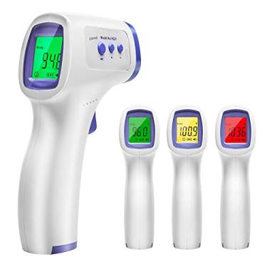 Imagem de Termômetro de testa sem contato nos EUA, sem contato, infravermelho digital, termômetro para bebês, crianças, adultos, ambientes internos e externos