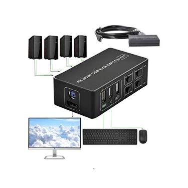 Imagem de KVM HDMI 4X1 HDMI 2.0 USB 4k x 2k/60Hz HDCP 2.2 Win Mac OS
