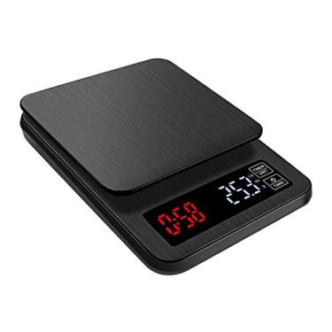 Imagem de Balanças de cozinha pequena escala digital de aço inoxidável para cozinha digital Balança eletrônica de café 10kg / 1g escala para cozinhar alimentos balança para assar