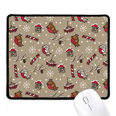 Imagem de Tapete de borracha para jogos Bird Sugar Snow Snowflake House Leaf