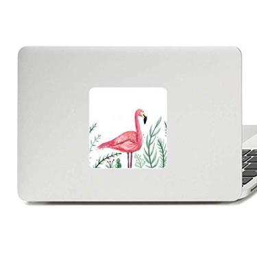 Imagem de Adesivo de vinil de plantas de flamingo tropical, decoração de PC