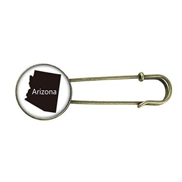 Imagem de Arizona – Broche de metal retrô com mapa dos Estados Unidos da América