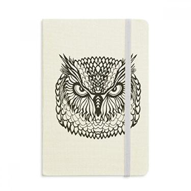 Imagem de Caderno de desenho de animais de coruja, olhos grandes, desenho de animais, capa dura em tecido, diário clássico