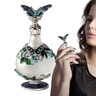 Imagem de vidro para perfume,Frascos vazios perfume flor borboleta - fragrância vazio perfume para decoração casa presente feminino Paperp