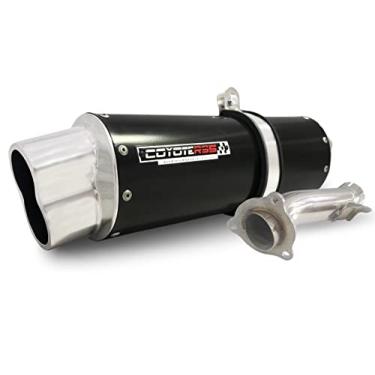 Imagem de Escape/Ponteira Coyote RS5 Boca 8 Alumínio Oval - CB 500 F/R/X ano 2014 até 2019 - Preto