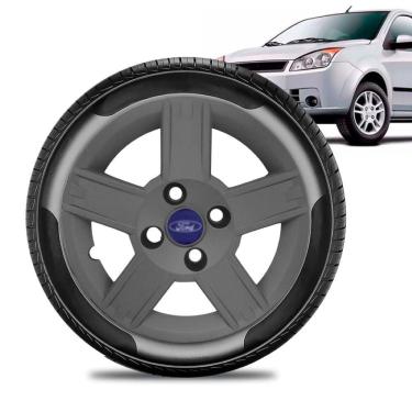 Imagem de Calota Ford Fiesta aro 14 2008 2009 2010 Grafit Fosca Emb Az