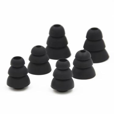 Imagem de Borracha Fone De Ouvido In-ear 3 Camadas Silicone 3 Pares - P,M e G ((Preto))