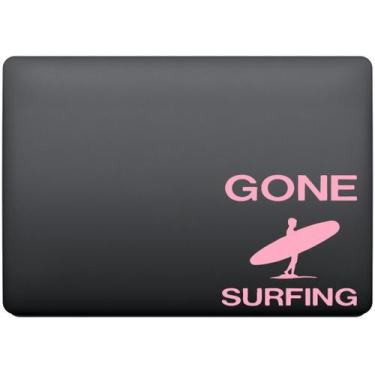 Imagem de Adesivo De Notebook Gone Surfing Surfista - Melhor Adesivo