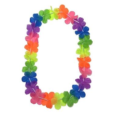Imagem de Colares Havaianos Cor Neon De Flor Kit Com 12 Peças