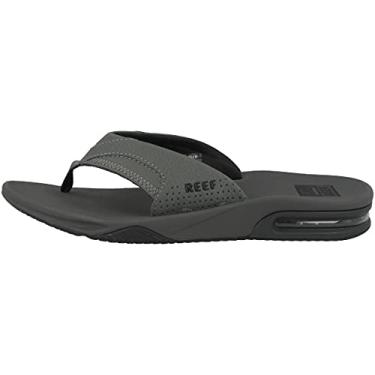 Imagem de Reef Chinelo Fanning Masculino, Cinza/preto, 4