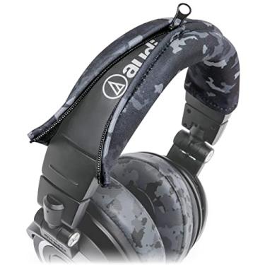 Imagem de WC Bandz V2 Tampa de faixa protetora para os fones de ouvido da série Audio Technica Ath - lavável máquina, não mais descamada - compatível com M50X / M50XBT / M50 / M40X & More | (Camuflagem preta)