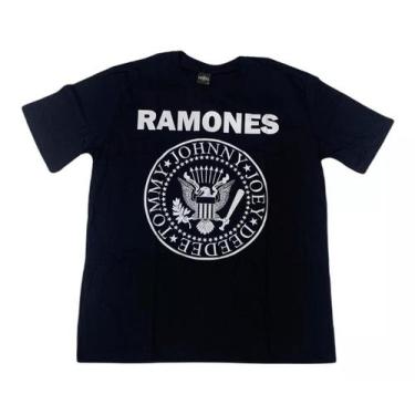 Imagem de Camiseta Banda Rock Ramones Logo Blusa Adulto Unissex Hcd437 Rch - Ban