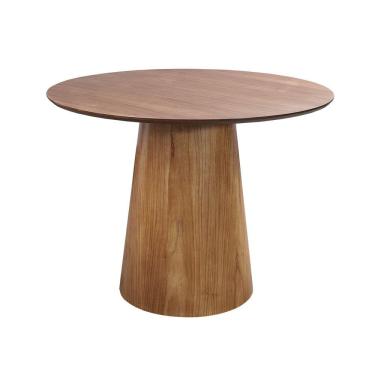 Imagem de Mesa Redonda 100 Cm Em Mdf Laminado Base Em Cone