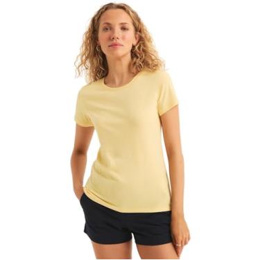 Imagem de Nautica Camiseta feminina clássica gola redonda J-Class, Mostrador solar., M