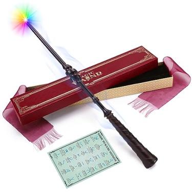 Imagem de ShinySong Rechargeable Light Up Wizard Wand with Gradient Lighting,Illuminating Magic Witch Wands for Kids Halloween Christmas Cosplay Party, Helix