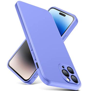 Imagem de YSLBWLE Capa para iPhone 12 Pro, capa fina de silicone líquido, à prova de choque, capa fina para iPhone 12 Pro, capa protetora de câmera de corpo inteiro - roxa 2-IP12p-08