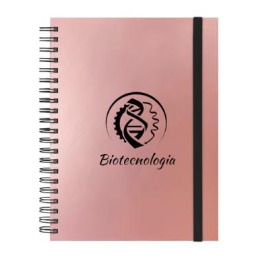Imagem de Caderno Universitário Plus 10 Matérias Profissões Biotecnologia (Rosê Gold)