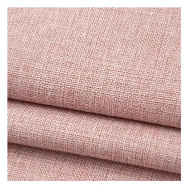 Imagem de Costura e Tecido Tecido De Linho De Cor Sólida 1 Jarda, Tecido De Estofamento Diy Para Cadeiras, Sofá, Cortinas De Toalha De Mesa, Pano De Linho Macio E Espesso, Lavável À Máquina (Color : Nordic pin