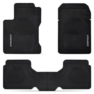 Imagem de Tapete preto 100% borracha inodor jeep compass 2022