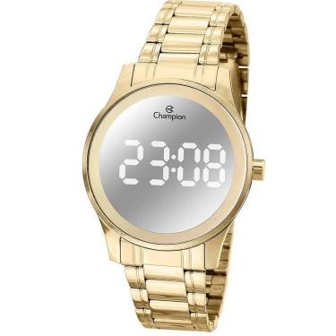Imagem de Relógio Feminino Champion Digital CH48046B Dourado Espelhado