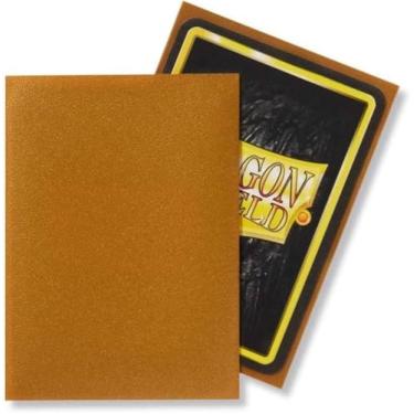 Imagem de Dragon Shield Matte Gold Standard Size 100 ct Card Sleeves Individual Pack