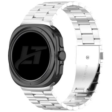 Imagem de Pulseira Metal 3 Elos LTimports compativel com Galaxy Watch Ultra 47mm Sm-L705F (LT-Prata)