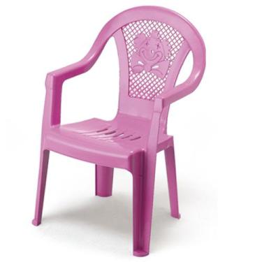 Imagem de Cadeira Poltroninha Kids Educativa Infantil de Plástico Rosa Injeplast
