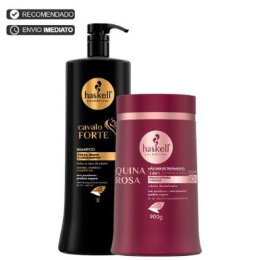 Imagem de Haskell Cavalo Forte Shampoo + Máscara Quina Rosa 900g