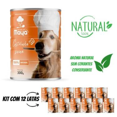 Imagem de Kit 12 Latas Ração Úmida Natural Cachorro Pet Chef Maia 300g - Papapet