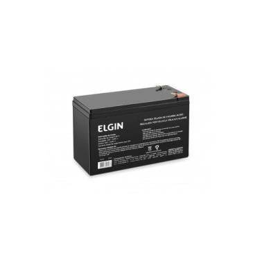 Imagem de Bateria selada elgin vrla 12v alarme cerca eletrônica, Preto