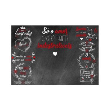 Imagem de Fundo Fotográfico 2,20 x 1,50 - ChalkBoard Dia dos Namorados 020 - Via