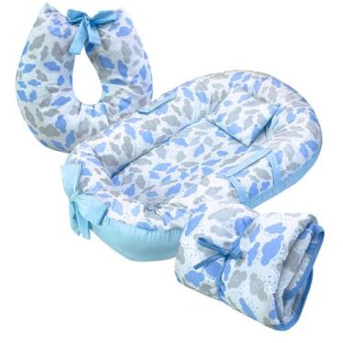 Imagem de Kit Almofada Amamentação Ninho Redutor Trocador de Fraldas 3 Peças com