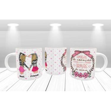 Imagem de Caneca Xícara Personalizada Amizade Amiga Alma Best Friends Presente A