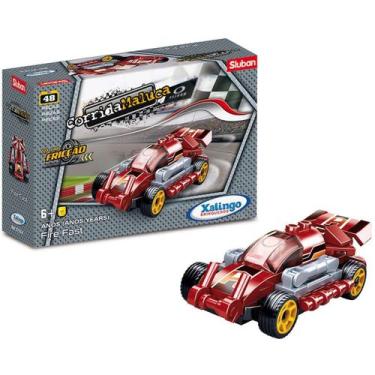 Imagem de Blocos de Montar Corrida Maluca Carrinho Fire Fast 48 Peças - Xalingo