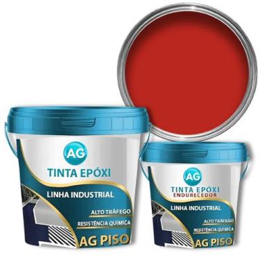Imagem de Tinta Epoxi Industrial Vermelho Trafego AG - RAL3020 - Resinas ag, 18K