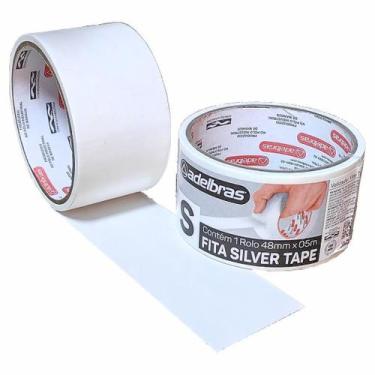 Imagem de Fita Adesiva Silver Tape Alta Fixação 48MmX5M Branco - Adelbras