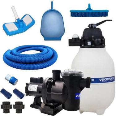 Imagem de Bomba p/piscina 1/3CV Veico C/Filtro V-30 30.000L + KIT