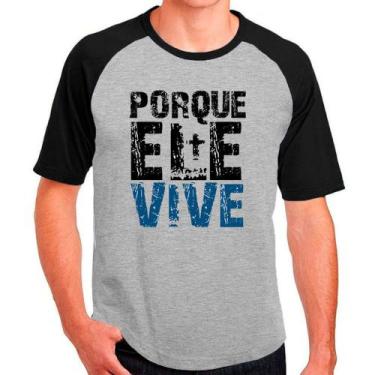 Imagem de Camiseta gospel moda evangélica cinza masculina - DESIGN CAMISETAS, Ra