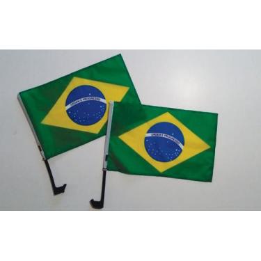 Imagem de Bandeira do brasil para carro - com 5 unid - Rosset