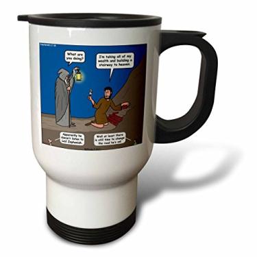 Imagem de Caneca de viagem 3dRose "Zephaniah 1 7 18 Battle of Evermore Bíblia Stairway To Heaven Led Zeppelin", 400 ml, multicolorido