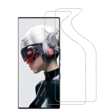 Imagem de CUFEREDU 2 películas protetoras de tela frontal flexível para REDMAGIC 9 Pro 5G 6,8 polegadas 3D filme de hidrogel TPU transparente sensível ao toque desbloqueio de impressão digital não vidro