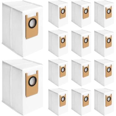 Imagem de BUXEBUX Pacote com 14 sacos de pó de substituição compatíveis com aspirador de pó Eufy S1, S1 Pro Omni Robot, sacos de vácuo descartáveis de grande capacidade