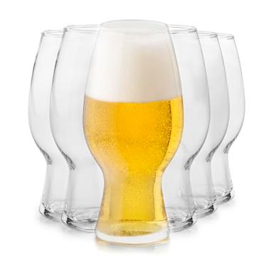 Imagem de Libbey Divertaining Essentials Copos de cerveja artesanais altos - Conjunto de 6 copos de cerveja elegantes - copos de tulipa IPA para importações, cerveja pálida indiana e clássicos
