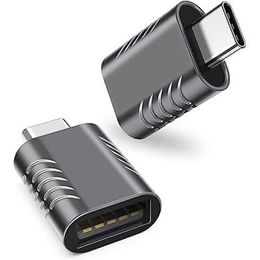 Imagem de Mizi Pacote com 2 adaptadores USB C para USB 3.0 OTG, USB tipo C macho para USB A fêmea, Thunderbolt 4/3 para conversor USB para MacBook Pro/Air, iPad, iMac e mais dispositivos tipo C (cinza)